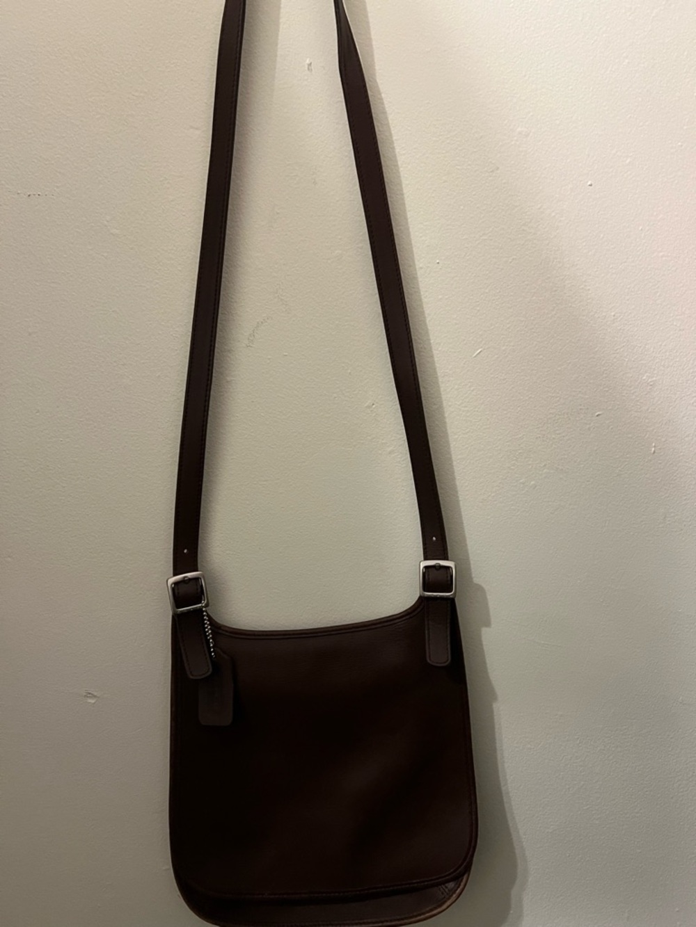 Vintage 90s Coach Mahogany Leather Hippie Flap Bag 9135 🤎